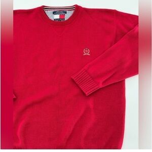 Tommy Hilfiger red sweater Mens L worn 1 time
